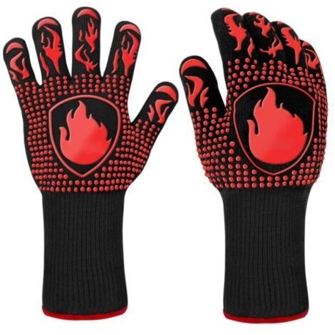 Gants de cuisine - Universel - 2pcs - Résistants à la chaleur jusqu'à 800°C - Antidérapants - Lavables