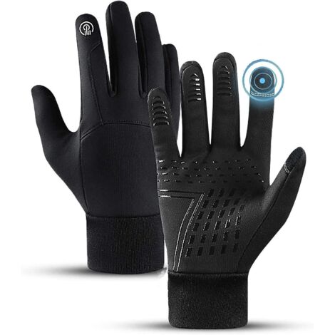 Gants de cyclisme d'hiver chauds avec fonction tactile, imperméables et antidérapants pour vélo, moto, ski, snowboard, course à pied et randonnée. Idéaux pour le vélo, la moto, le ski, le snowboard et