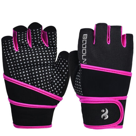 Gants de fitness Boton, antidérapants pour poignets, pour l'haltérophilie, pour hommes et femmes, gants de sport demi-doigts