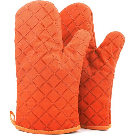 tifanso Paire de gants de cuisine en silicone résistants à la chaleur pour cuisiner et cuisiner Noir