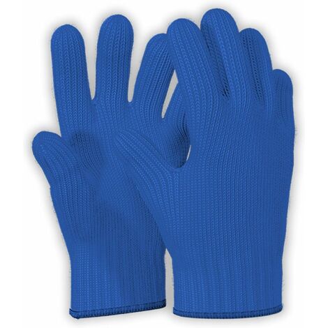 Gants de four résistants à la chaleur avec doigts - 1 paires de gants de cuisine classiques bleus