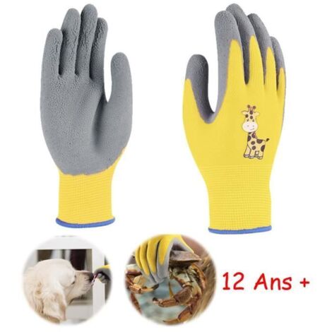 Gants de jardin - Enfants - Jaune - Anti-coupures - Respirants