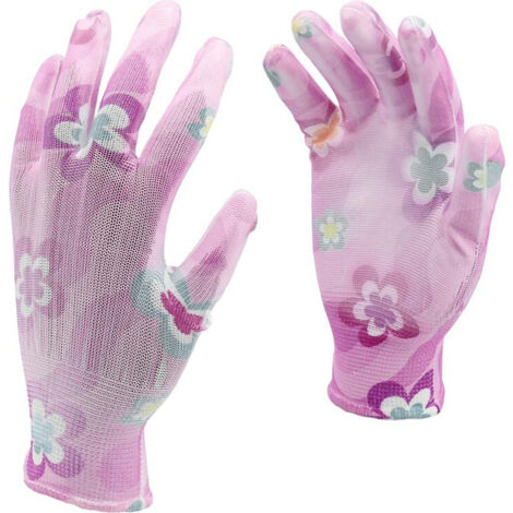 GANTS DE JARDIN FLO FLEURS - ROSE CLAIR 10"