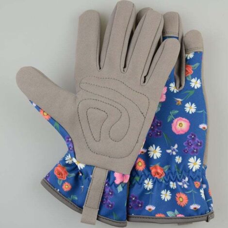 Gants de jardin pour femmes, gants de jardin en cuir respirant avec grip, gants de travail résistants aux épines et aux perforations