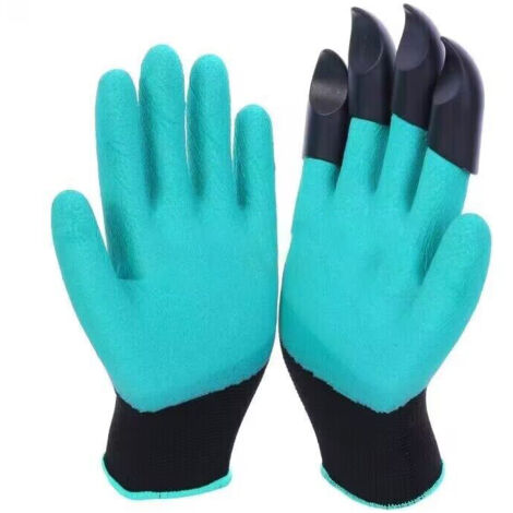 Gants de jardinage à griffes, imperméables, résistants aux déchirures, enduits de latex, pour le bricolage, le creusement et la plantation.
