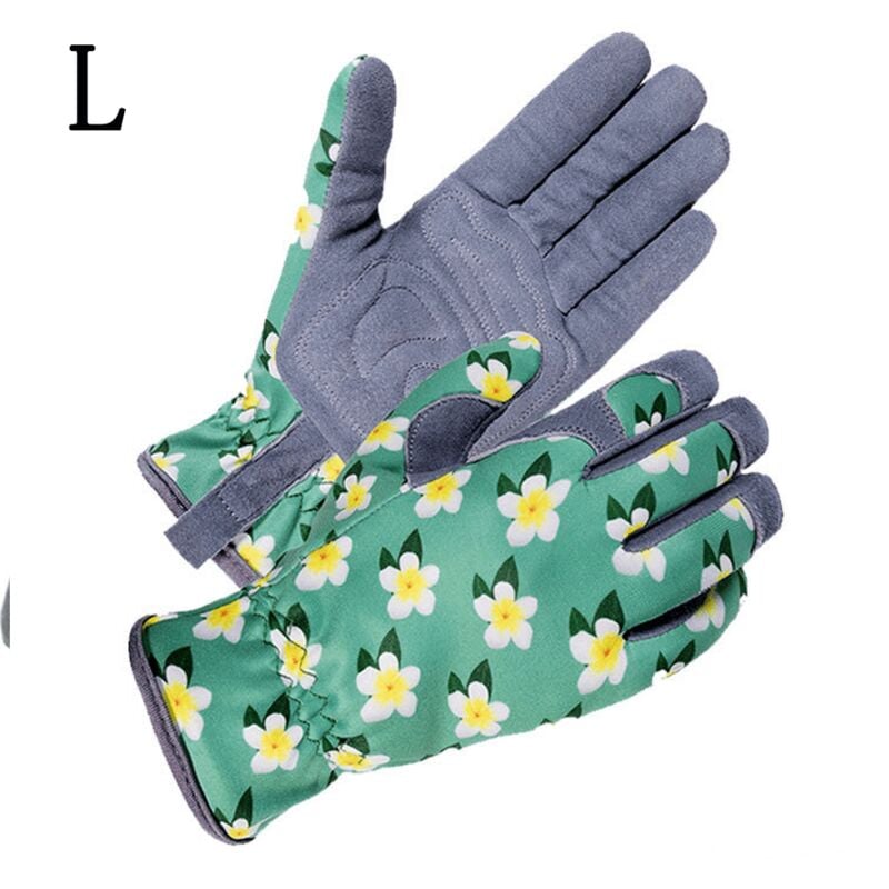 Gants de jardinage imprimés pour femmes en cuir de vachette pour le jardinage et le travail quotidien
