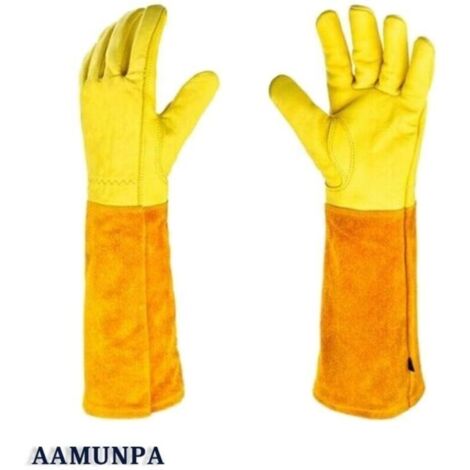 Gants de jardinage rsistants aux coupures et aux pines - Paire de Gants de Jardinage - Protection Cuir - Gants de Jardinage pour les pines et Ronces et Gants de Travail. jardiner,travaux mnagers