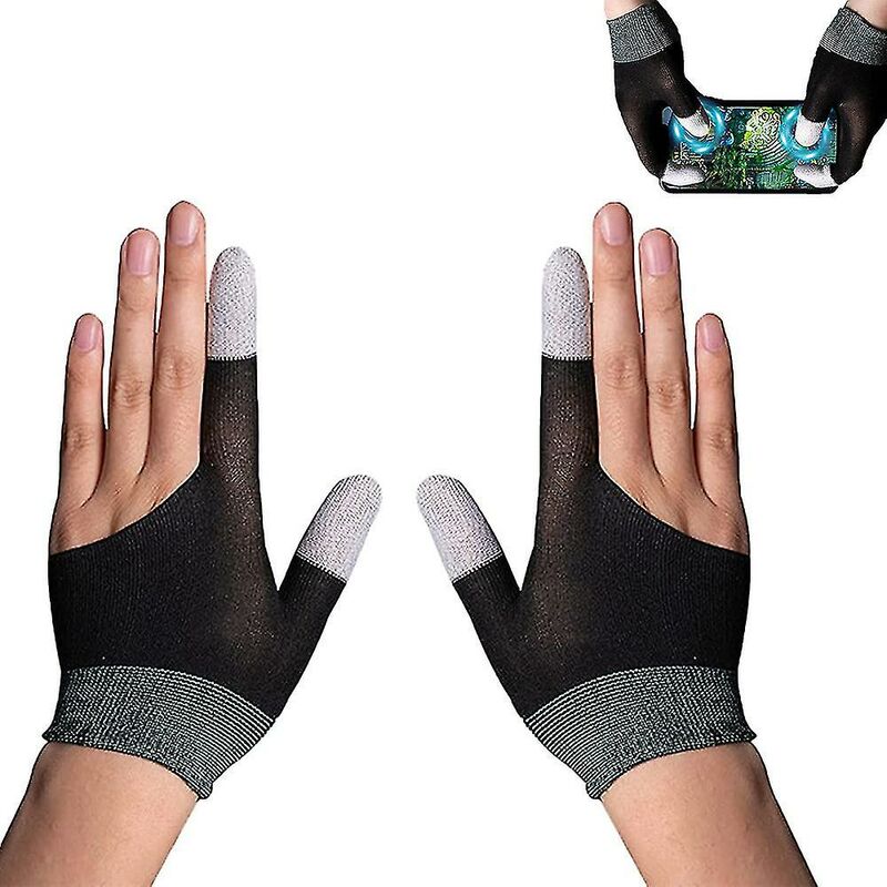 Gants de jeu CREA pour contrôleur de jeu mobile, doigt tactile en fibre de nano-argent, haute sensibilité, anti-transpiration, respirants, sans