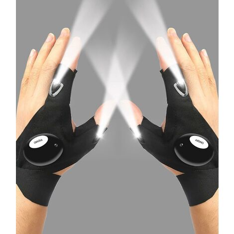 Gants de lampe de poche à LED, gadgets sympas pour le camping, la pêche et la réparation, lampes portables-BDD