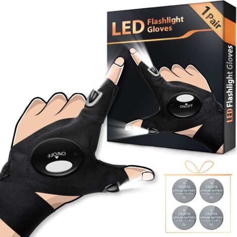 Gants de lampe de poche LED pour hommes cadeaux outils créatifs cool fournitures de pêche cadeaux d'anniversaire