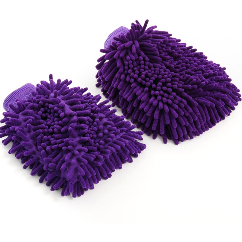 Gants de lavage de voiture Fournitures de nettoyage de voiture Microfibre Grands gants d'essuyage de voiture Serviette de voiture Chiffon Chenille 2