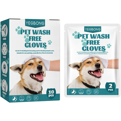 Gants de lavage pour animaux de compagnie pour chien chat spa nettoyage décontamination gants de nettoyage à sec soins d'élimination des odeurs de bain