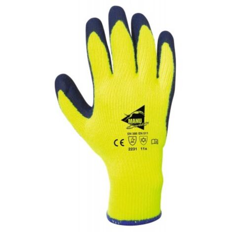 Gants de manutention acrylique enduction latex – Protection thermique EN 511 – Adhérence renforcée pour milieu humide – Taille 11 – Manusweet - TAC30R