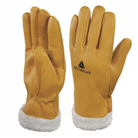 Gants de manutention Delta Plus FBF15 taille 10, Thermique, 6 Paires, Jaune ( Prix pour Paquet de 6 Paires )