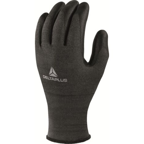 Gants de manutention Delta Plus VENICUTD taille 7, Résistant aux coupures, 2 gants, Noir ( Prix pour 1 paire )