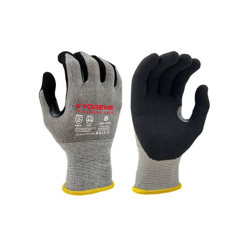 Gants de manutention KYORENE 01-701 taille 7, Résistant aux coupures, 12 Paires, Gris ( Prix pour Paquet de 12 Paires )