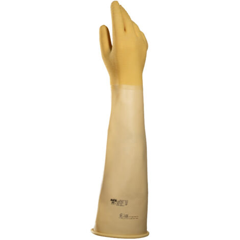 Gants de manutention Mapa ALTO 285 taille 10, Résiste aux produits chimiques, 1 Paire, Beige ( Prix pour 1 paire )