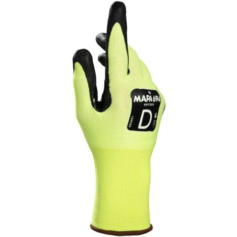 Gants de manutention Mapa KRYTECH 694 taille 9, 12 Paires, Jaune ( Prix pour Paquet de 12 Paires )