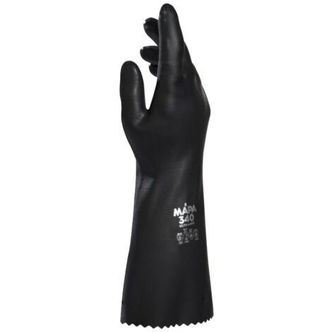 Gants de manutention Mapa ULTRANEO 340 taille 9, Résiste aux produits chimiques, 1 Paire, Noir ( Prix pour 1 paire )