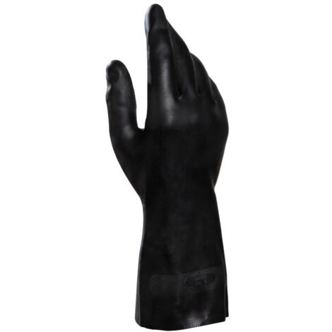 Gants de manutention Mapa ULTRANEO 401 taille 7, Résiste aux produits chimiques, 1 Paire, Noir ( Prix pour Paquet de 10 Paires )