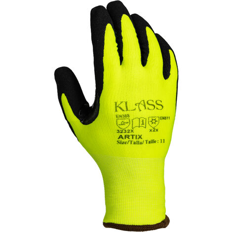 Gants de manutention RS PRO taille 11, XL, Thermique, 10 gants, Noir ( Prix pour 1 paire )