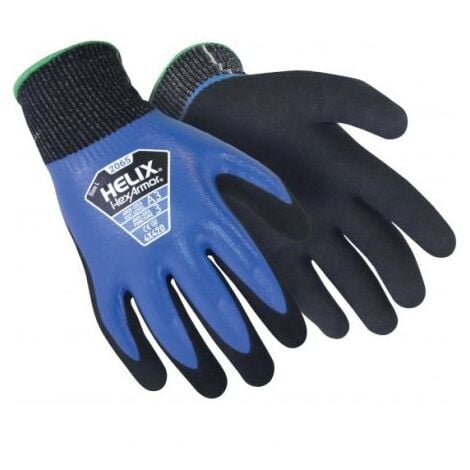 Gants de manutention Uvex taille 5, XXS, Résistance abrasion et coupures, Noir, Bleu ( Prix pour 1 paire )