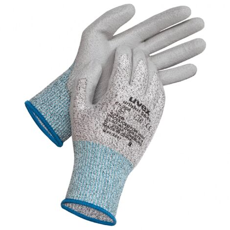 Gants de manutention Uvex Uvex Unidur 6649 taille 7, Résistant aux coupures, 1 Paire, Bleu ( Prix pour 1 paire )
