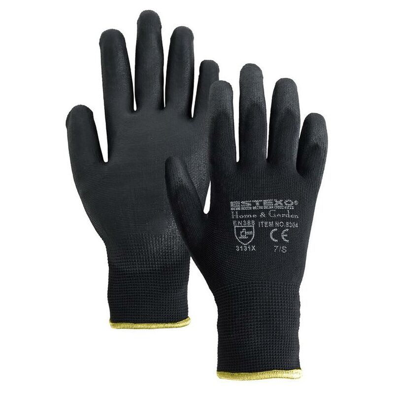 Gants de montage gants de travail 12x gants de mécanicien gants en nylon noir / 7/S