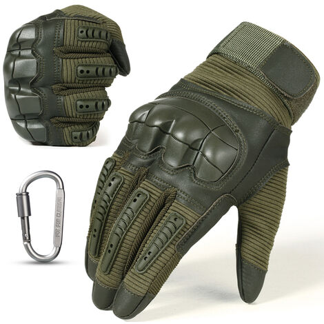 Gants de Moto en cuir pour écran tactile, équipement de protection pour Motocross, Pit Biker, Enduro, pour course, pour hommes,A16-Green,XL,états-unis