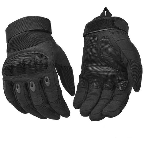 Gants de Moto pour hommes, en cuir renforcé, Super Fiber, pour Motocross, Moto, Motocross, pour motocyclette, pour motocycliste, pour voiture de course,Black,L