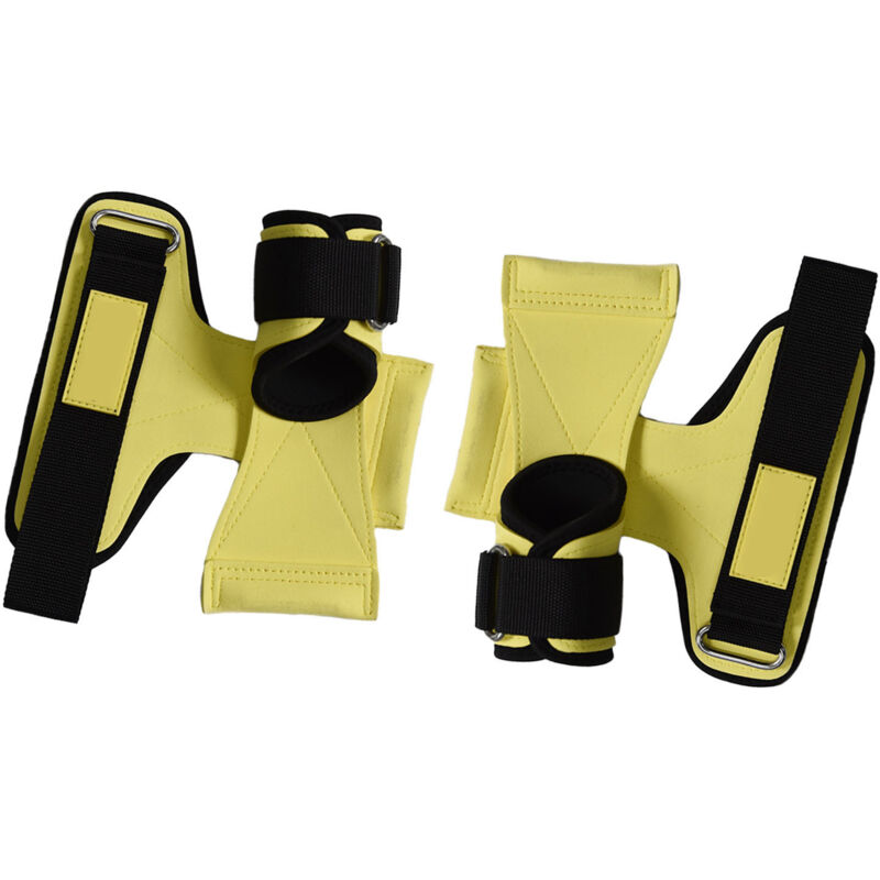 Gants de musculation avec support poignet pour hommes et femmes - Protection totale paume - Fitness, entraînement, tractions - Jaune