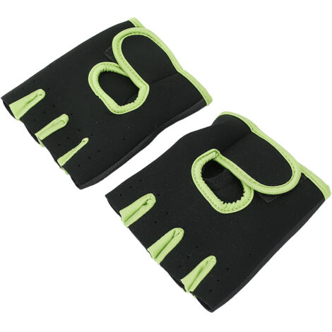 Gants de musculation sans doigts, ajustables et antidérapants avec soutien de poignet - Taille XL, couleur verte