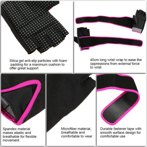 Gants de musculation unisexes pour le fitness, avec bande de poignet antidérapante, respirants et confortables.