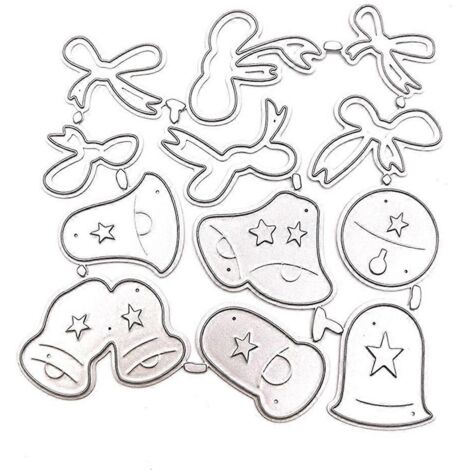 Gants de Noël - Matrices de découpe en métal - Pochoir - Scrapbooking - Carte en papier - Moule - Décoration en relief