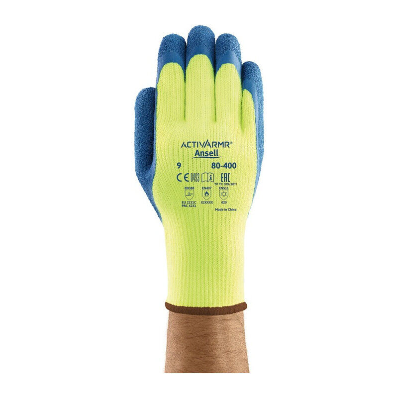 Gants de protection contre le froid ActivArmr® 80-400 Taille 9 jaune/bleu EN 388.EN 511.EN 407 (Par 12)