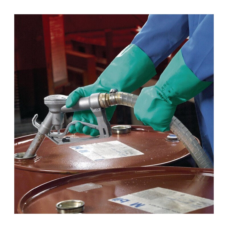 Gant de protection chimique AlphaTec Sol-Vex 37-675 Taille 10 vert en 388.EN 374.EN 1149 (Par 12)