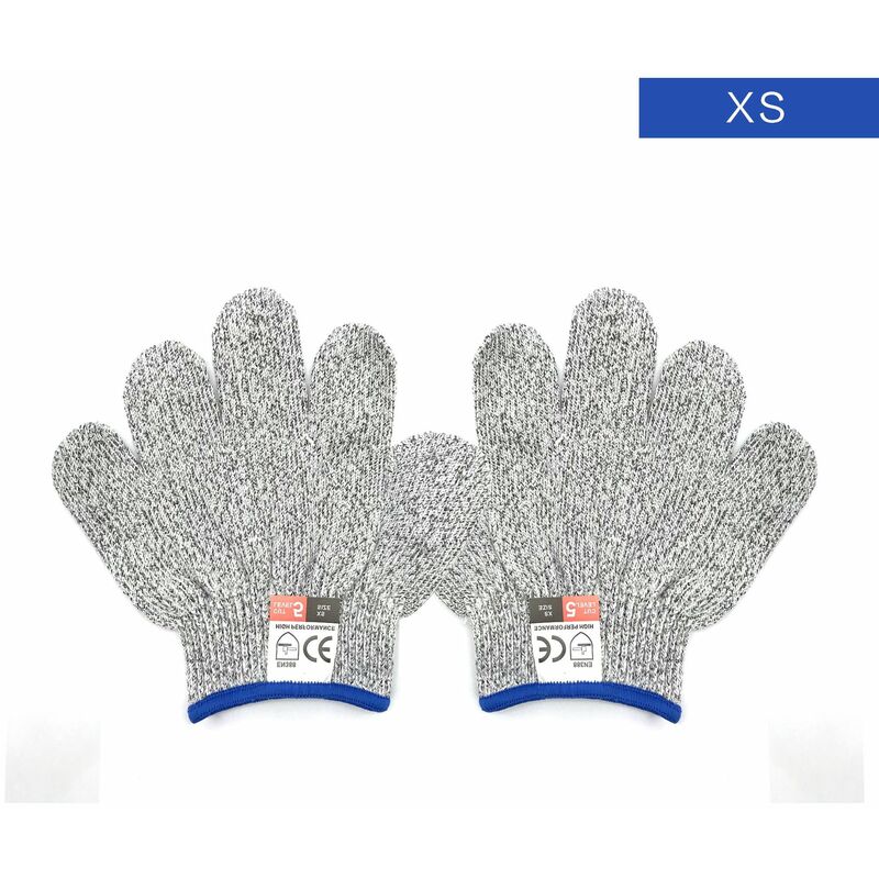 Gants de protection à cinq niveaux (style enfant --- XXS - 16cm (bord bleu) - Triomphe