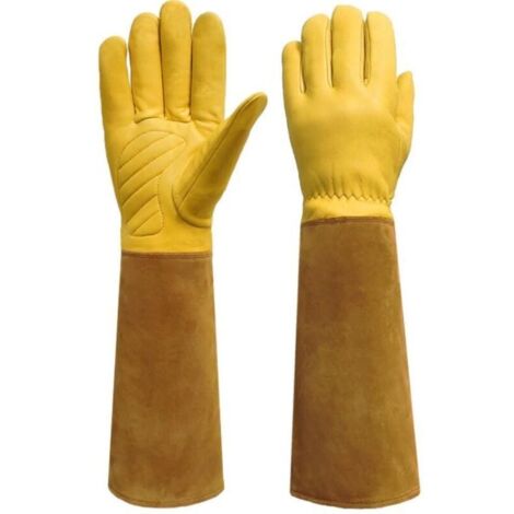 Gants de protection anti-épines pour la cueillette et l'apiculture - Taille 12.5cm - Brun
