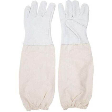 Gants de protection apiculteur en peau de chèvre, manches ventilés – modèle universel, cuir souple et résistant pour ruchers