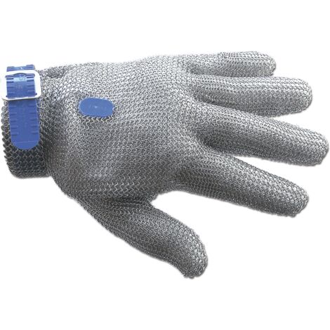 Gants de protection Arcos 615400 acier inoxydable 27 cm Taille 4-L ruban bleu dans une boîte.