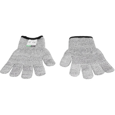 Gants de protection contre les coupures, gants antidérapants, gants résistants à l’usure (réf. SYJC-h41, gris avec bordure noire), taille XL