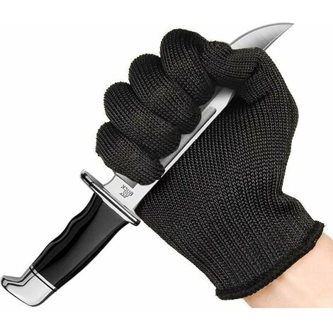 Gants de protection contre les coupures, gants métalliques en fil d'acier inoxydable, protection contre les coupures, protection contre les coupures et les coupures classe 5