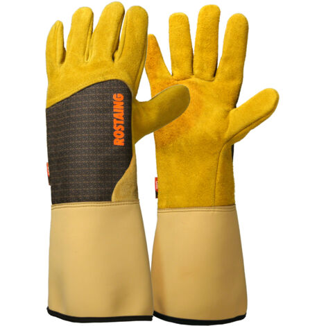 Gants de protection cuir épines et ronces RONCIER Beige Taille 9 Rostaing