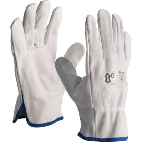 GANTS DE PROTECTION CUIR PAUME FLEUR ET DOS CROÛTE DE BOVIN T10 NATUREL - L-3LN NOTRE SELECTION