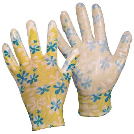 GANTS DE PROTECTION FIDO À FLEURS TAILLE 7 - 12 PAIRES - REK FIDO 7