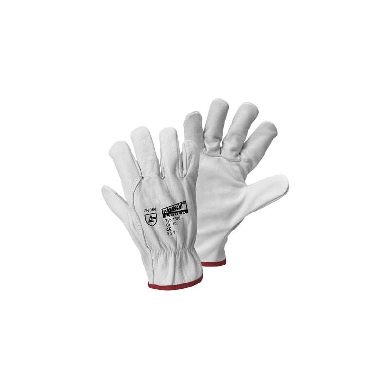 Gants de protection l+d Worky 1606-10 cuir vachette en 388 risques mecaniques 3121 taille 10 (xl)
