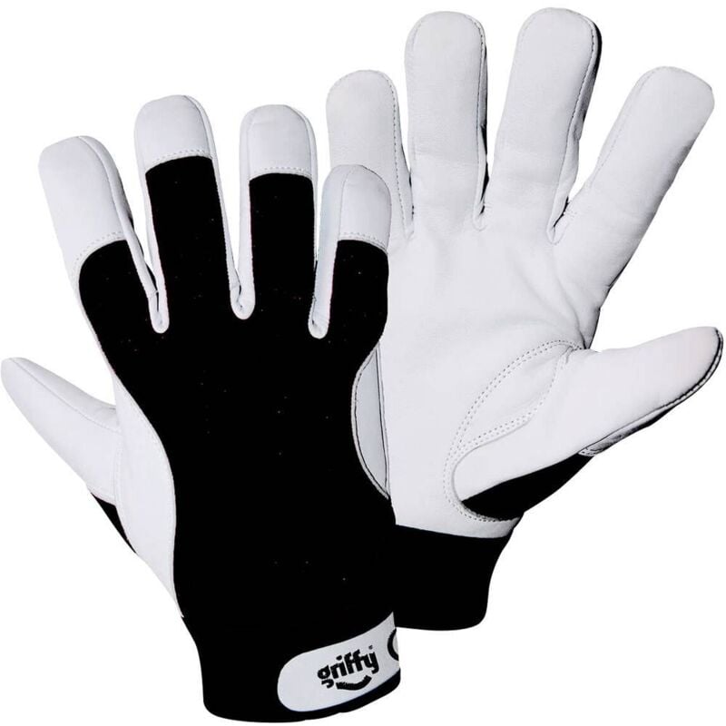 Gants de protection L+d Griffy 1707-12 côté intérieur : cuir nappa, dos du gant : spandex - taille