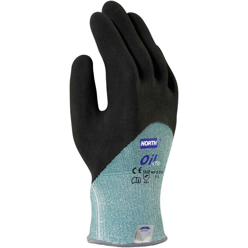 Gants de protection contre les coupures Taille: 8, M Oil Grip NFD35X-8 Nitrile EN 420 , EN 388 1 paire(s) S34119 - North