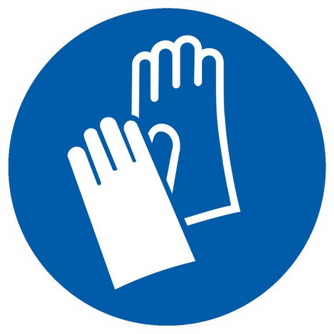 GANTS DE PROTECTION OBLIGATOIRES D.300MM NORMASIGN ISO 7010 en PS CHOC