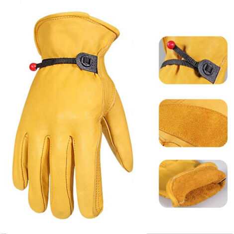 Gants de Protection Polyvalents en Cuir Synthétique, Antidérapants pour Bricolage, Jardin et Sports Équestres